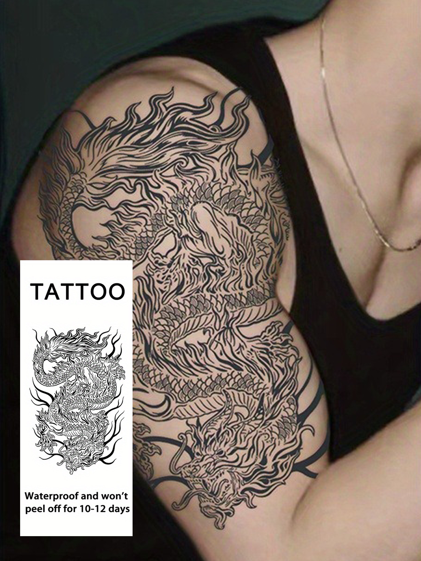 Dragon Semi-Permanent Waterproof Tattoo Sticker